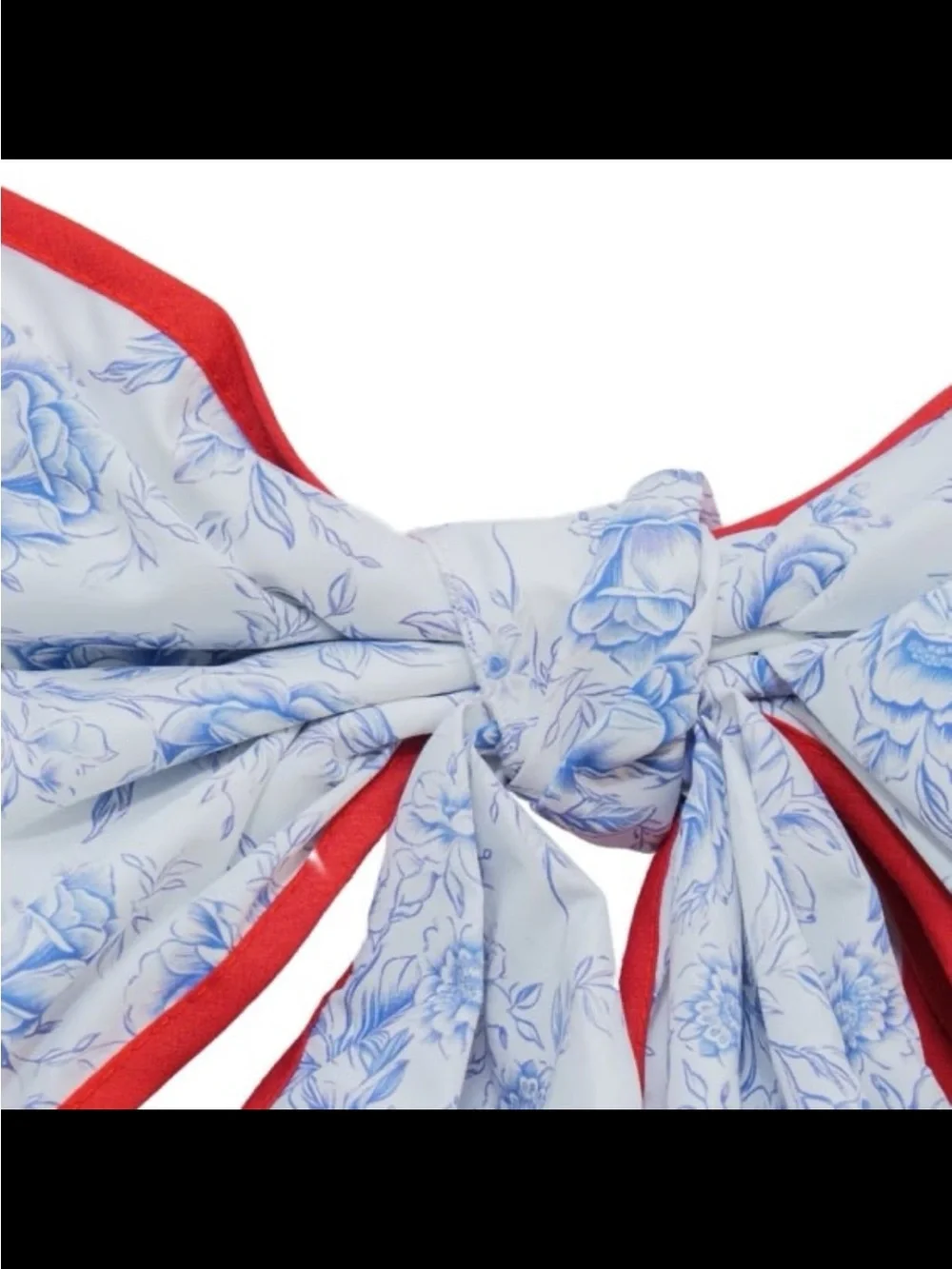 My Texas House Extra Large Floral Decorative Bow, Red and Blue, 48